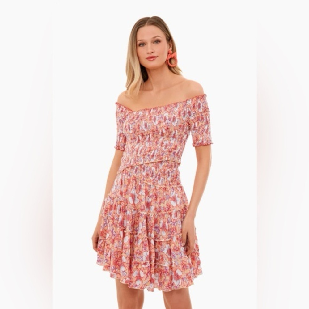 Brand New | Never Worn | Small | Soledad Floral-Print Smocked Minidress